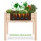 Best Choice Products 34x18x30in Raised Garden Bed, Elevated Wood Planter Box for Kids, Patio w/ Bed Liner